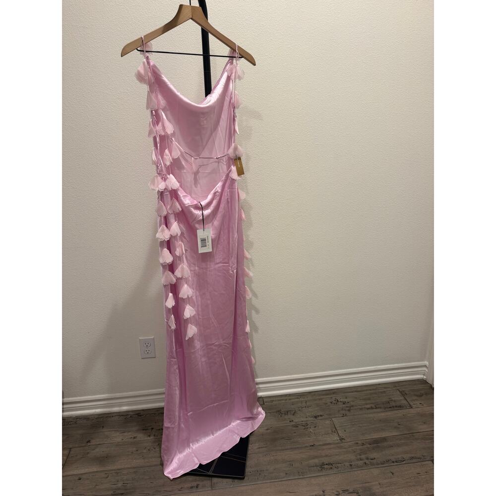 New few moda O.P.T Ingrid light pink silk blend dress $347 sz M - Picture 6 of 9